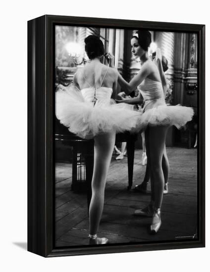 Ballerinas Practicing at Paris Opera Ballet School-Alfred Eisenstaedt-Framed Premier Image Canvas