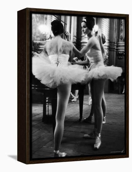 Ballerinas Practicing at Paris Opera Ballet School-Alfred Eisenstaedt-Framed Premier Image Canvas