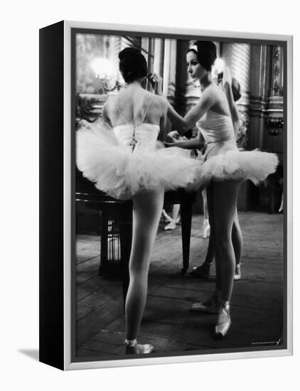 Ballerinas Practicing at Paris Opera Ballet School-Alfred Eisenstaedt-Framed Premier Image Canvas