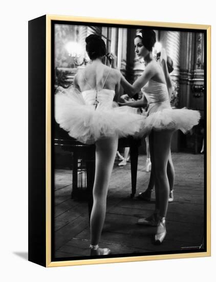 Ballerinas Practicing at Paris Opera Ballet School-Alfred Eisenstaedt-Framed Premier Image Canvas