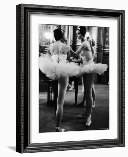 Ballerinas Practicing at Paris Opera Ballet School-Alfred Eisenstaedt-Framed Photographic Print