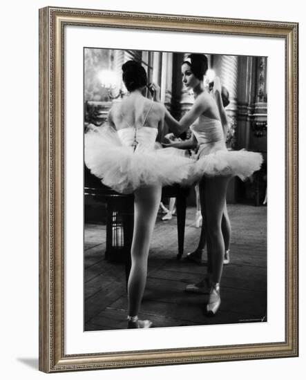 Ballerinas Practicing at Paris Opera Ballet School-Alfred Eisenstaedt-Framed Photographic Print