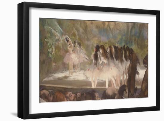 Ballet at the Paris Opera, 1877-Edgar Degas-Framed Giclee Print