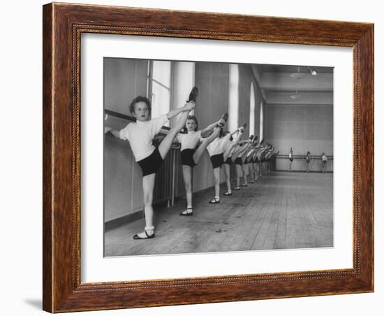 Ballet Class for Youngsters Who Aspire to Roles in the Corps De Ballet of the Vienna Opera House-Ralph Crane-Framed Photographic Print