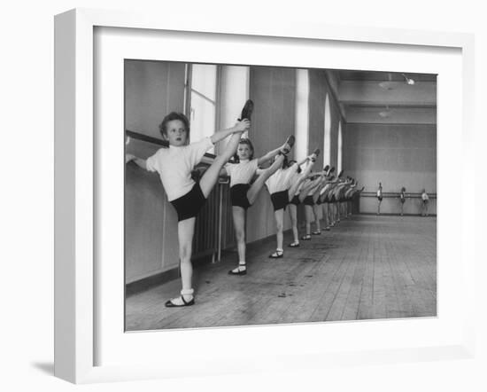 Ballet Class for Youngsters Who Aspire to Roles in the Corps De Ballet of the Vienna Opera House-Ralph Crane-Framed Photographic Print