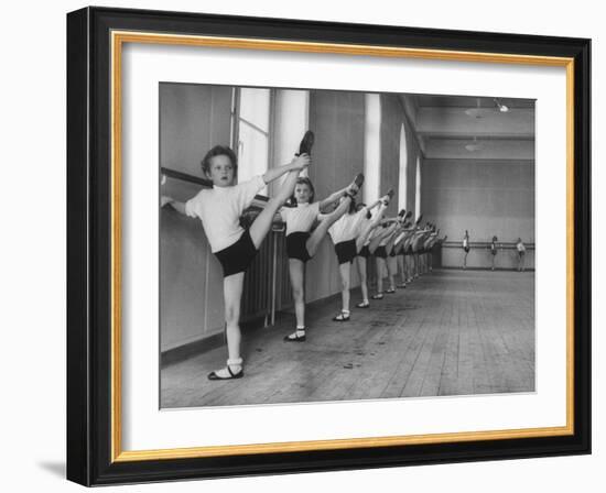 Ballet Class for Youngsters Who Aspire to Roles in the Corps De Ballet of the Vienna Opera House-Ralph Crane-Framed Photographic Print