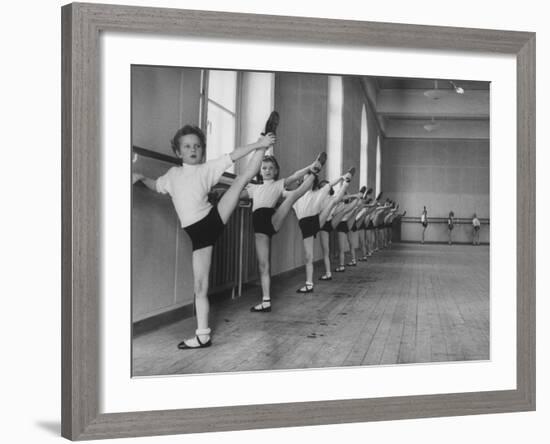 Ballet Class for Youngsters Who Aspire to Roles in the Corps De Ballet of the Vienna Opera House-Ralph Crane-Framed Photographic Print