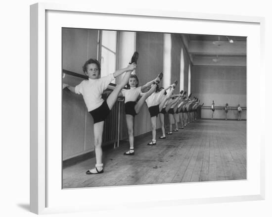 Ballet Class for Youngsters Who Aspire to Roles in the Corps De Ballet of the Vienna Opera House-Ralph Crane-Framed Photographic Print