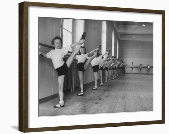 Ballet Class for Youngsters Who Aspire to Roles in the Corps De Ballet of the Vienna Opera House-Ralph Crane-Framed Photographic Print