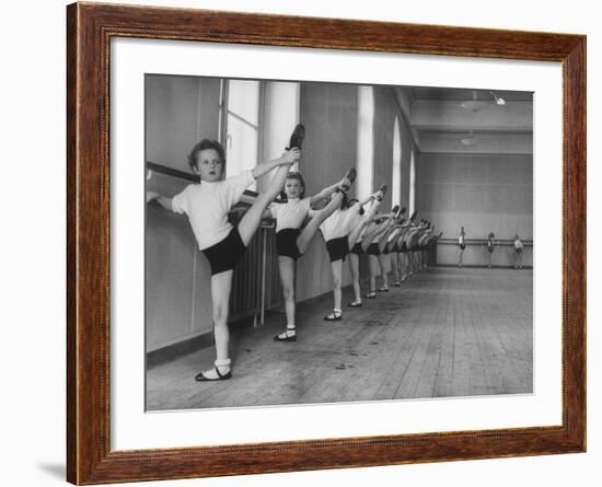 Ballet Class for Youngsters Who Aspire to Roles in the Corps De Ballet of the Vienna Opera House-Ralph Crane-Framed Photographic Print