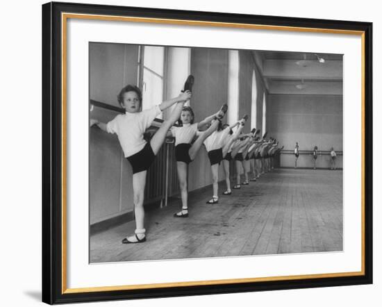 Ballet Class for Youngsters Who Aspire to Roles in the Corps De Ballet of the Vienna Opera House-Ralph Crane-Framed Photographic Print