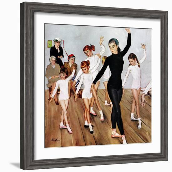 "Ballet Class", November 3, 1956-George Hughes-Framed Giclee Print