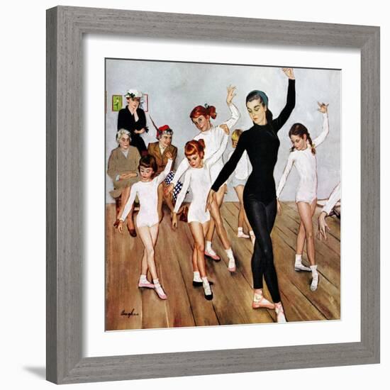 "Ballet Class", November 3, 1956-George Hughes-Framed Giclee Print