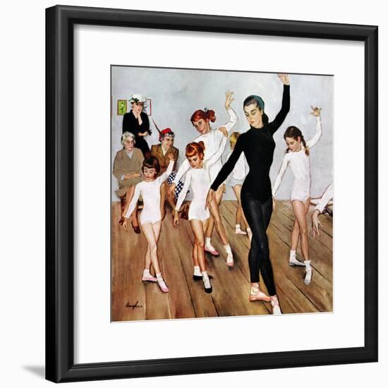 "Ballet Class", November 3, 1956-George Hughes-Framed Giclee Print