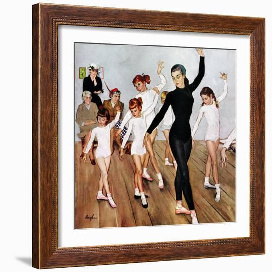 "Ballet Class", November 3, 1956-George Hughes-Framed Giclee Print