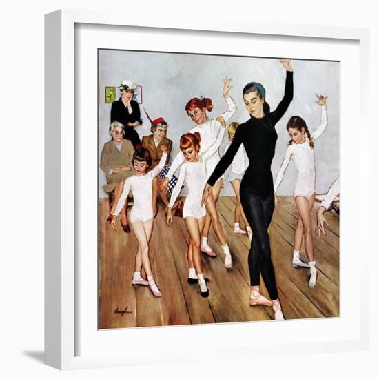 "Ballet Class", November 3, 1956-George Hughes-Framed Giclee Print