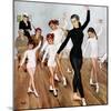 "Ballet Class", November 3, 1956-George Hughes-Mounted Giclee Print