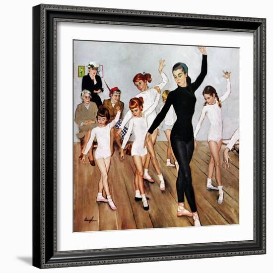 "Ballet Class", November 3, 1956-George Hughes-Framed Giclee Print