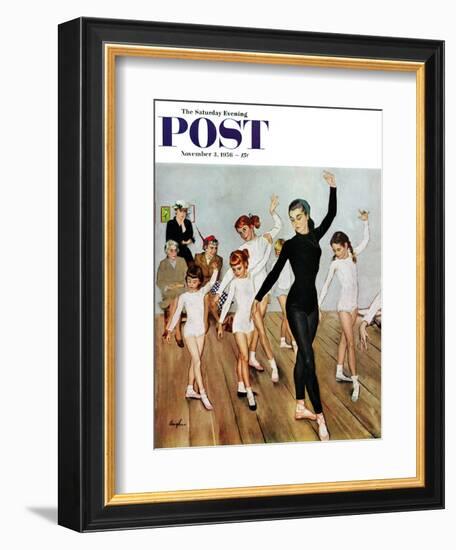 "Ballet Class" Saturday Evening Post Cover, November 3, 1956-George Hughes-Framed Giclee Print