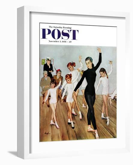 "Ballet Class" Saturday Evening Post Cover, November 3, 1956-George Hughes-Framed Giclee Print