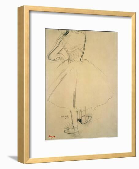 Ballet Dancer from Behind, 19th Century-Edgar Degas-Framed Giclee Print