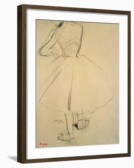 Ballet Dancer from Behind, 19th Century-Edgar Degas-Framed Giclee Print