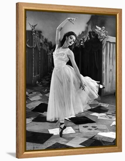 Ballet Dancer Moira Shearer's Solo Dance in Scene from British Ballet Film "Red Shoes"-Nat Farbman-Framed Premier Image Canvas