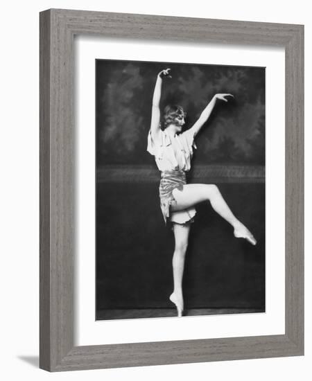 Ballet Dancer Performing on Stage-null-Framed Photo