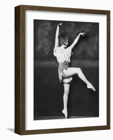 Ballet Dancer Performing on Stage-null-Framed Photo