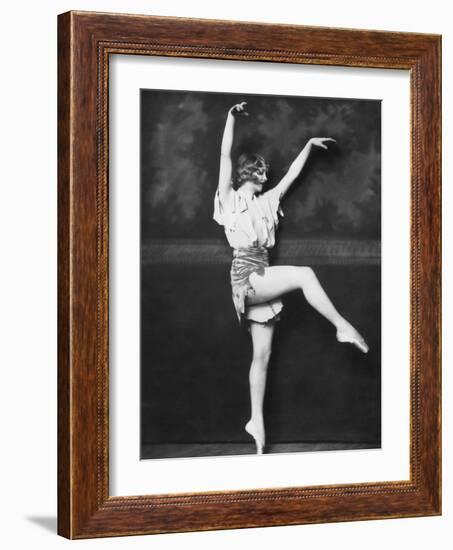 Ballet Dancer Performing on Stage-null-Framed Photo