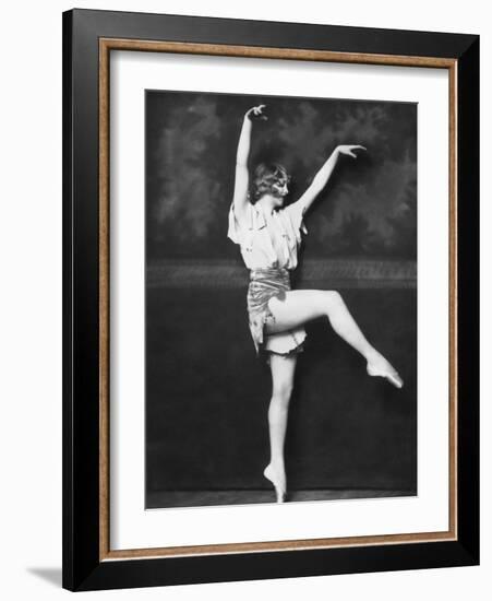 Ballet Dancer Performing on Stage-null-Framed Photo