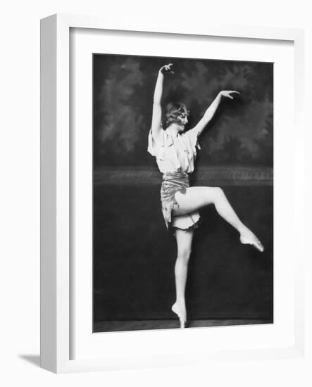 Ballet Dancer Performing on Stage-null-Framed Photo