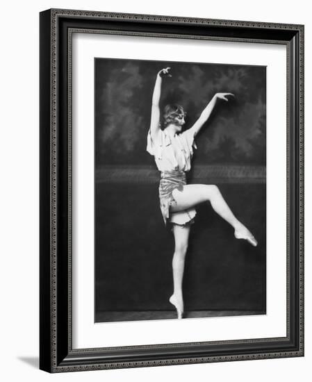 Ballet Dancer Performing on Stage-null-Framed Photo