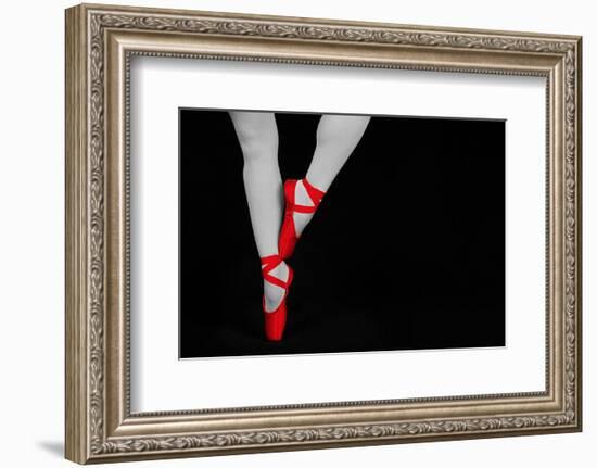 Ballet Dancer Standing on Toes--Framed Art Print