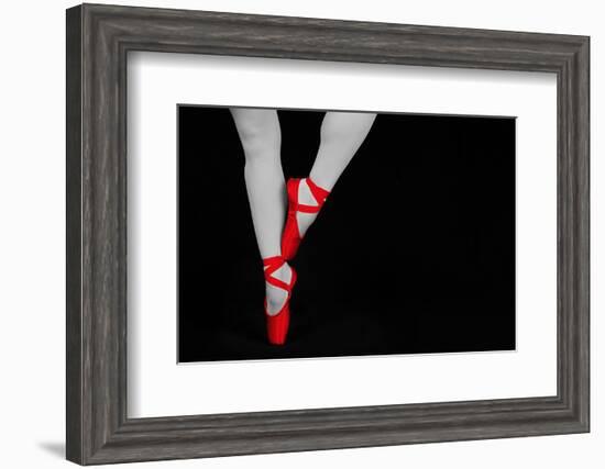 Ballet Dancer Standing on Toes-null-Framed Art Print