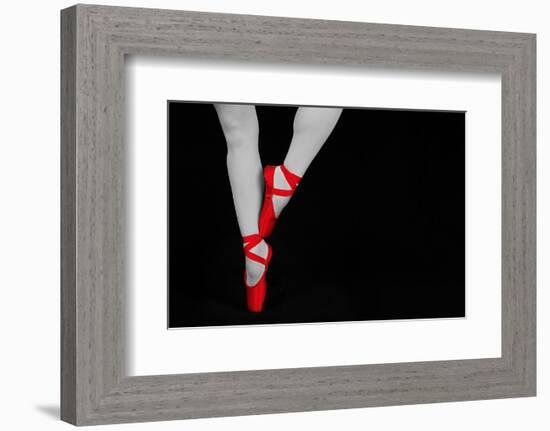 Ballet Dancer Standing on Toes-null-Framed Art Print