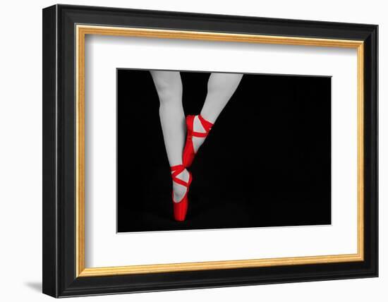 Ballet Dancer Standing on Toes-null-Framed Art Print