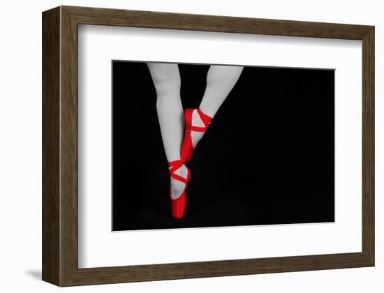 Ballet Dancer Standing on Toes-null-Framed Art Print