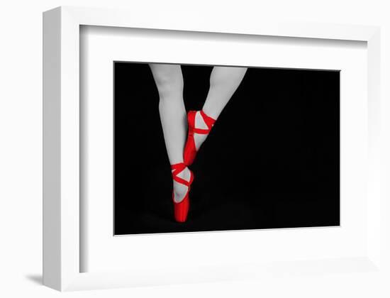 Ballet Dancer Standing on Toes-null-Framed Art Print