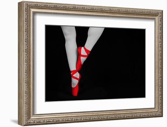 Ballet Dancer Standing on Toes-null-Framed Art Print