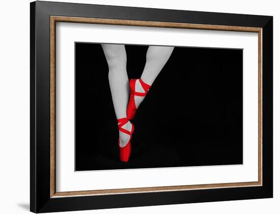 Ballet Dancer Standing on Toes-null-Framed Art Print