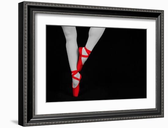 Ballet Dancer Standing on Toes-null-Framed Art Print