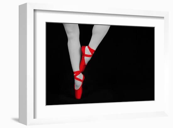 Ballet Dancer Standing on Toes-null-Framed Art Print