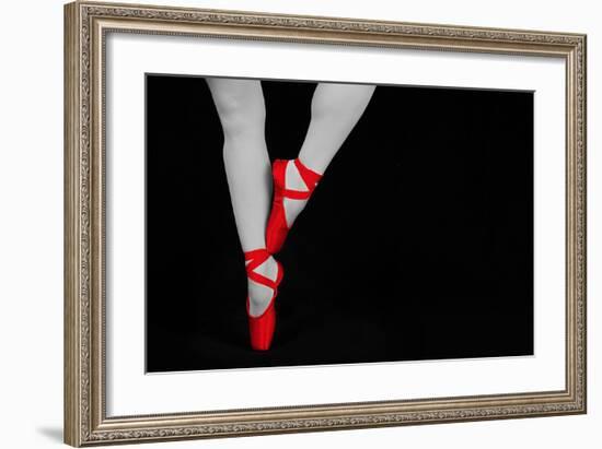 Ballet Dancer Standing on Toes-null-Framed Art Print