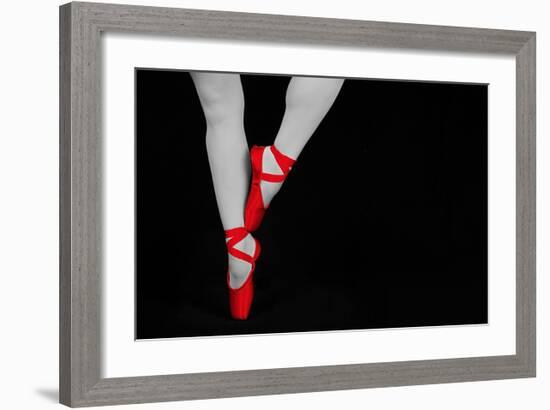 Ballet Dancer Standing on Toes-null-Framed Art Print