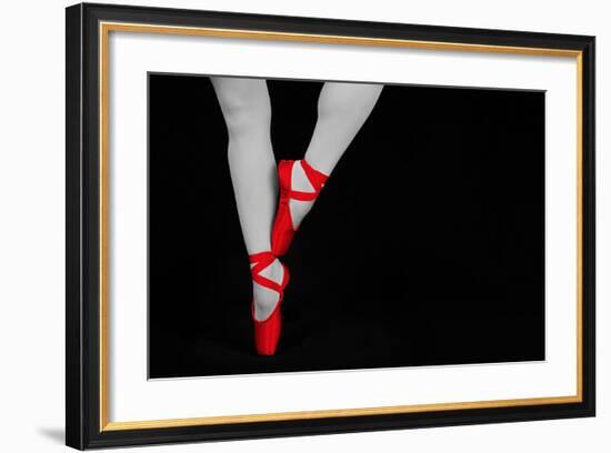 Ballet Dancer Standing on Toes-null-Framed Art Print