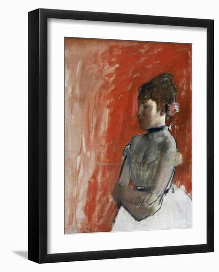 Ballet Dancer with Arms Crossed by Edgar Degas-Edgar Degas-Framed Giclee Print