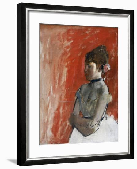 Ballet Dancer with Arms Crossed by Edgar Degas-Edgar Degas-Framed Giclee Print