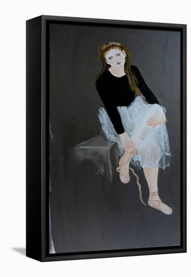 Ballet Dancer with blonde hair 2015-Susan Adams-Framed Premier Image Canvas