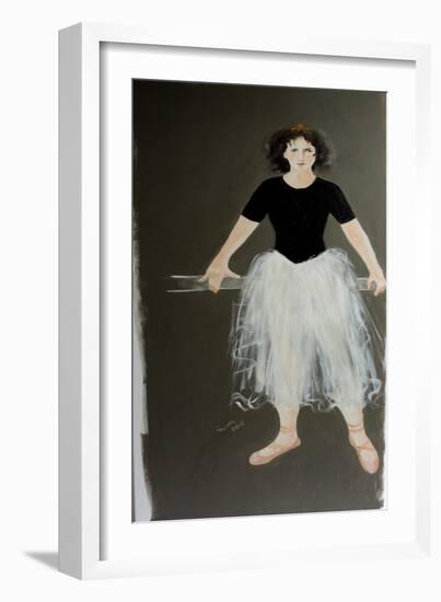 Ballet dancer with curls 2015-Susan Adams-Framed Giclee Print